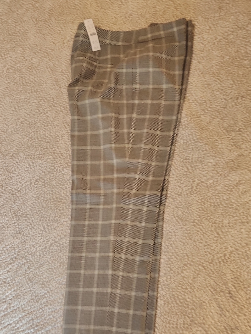 J. Crew Gray and Green Plaid Trousers
